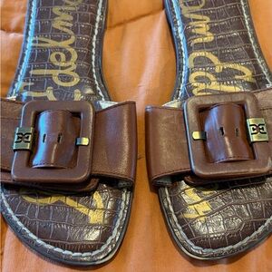 SAM EDELMAN Brown Buckle Sandals